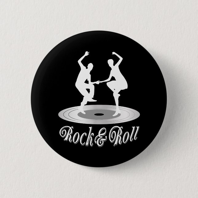 People dancing Rock and roll Button (Front)