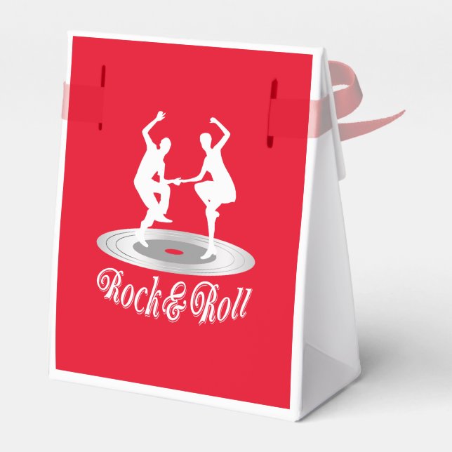People dancing Rock and roll Favor Boxes (Back Side)