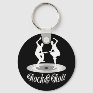 People dancing Rock and roll Keychain