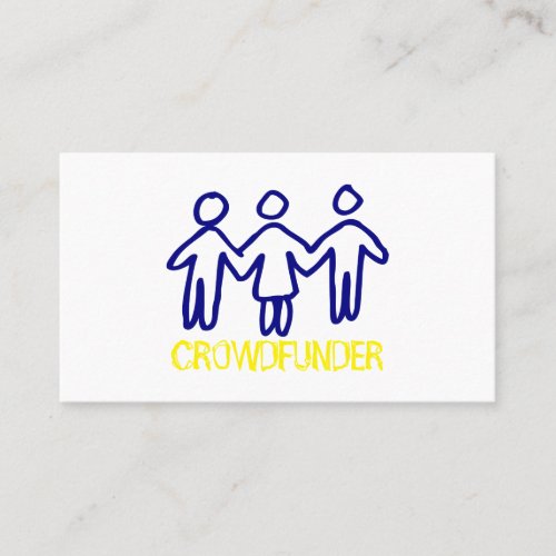 People Design Crowdfunder Crowdfunding Business Card