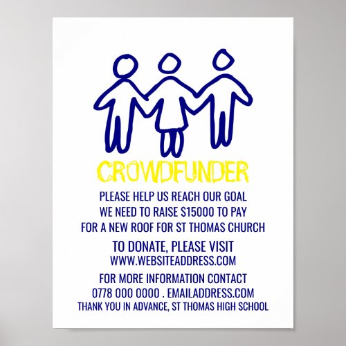 People Design Crowdfunder Crowdfunding Poster