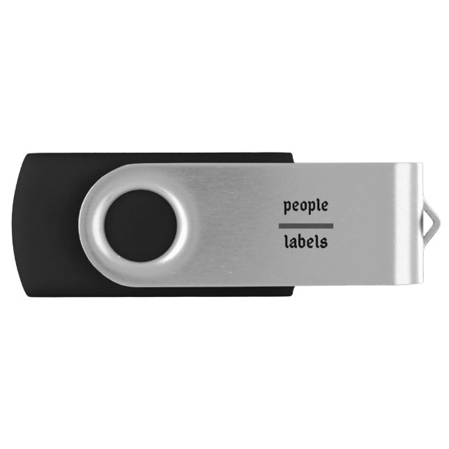 People divided by labels flash drive (Front)