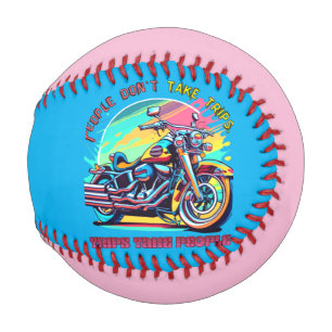 People Don't Take Trips: Vintage Retro Style Bike  Baseball