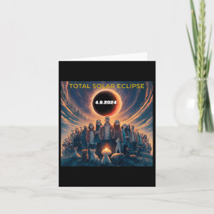 People Eclipse Gles Total Solar Eclipse 2024 Card