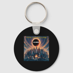 People Eclipse Gles Total Solar Eclipse 2024 Keychain
