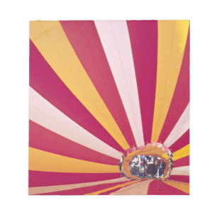 People filling a hot air balloon, Fort Collins, Notepad