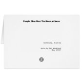 People Flew Over the Moon at Noon Cards (Back Horizontal)
