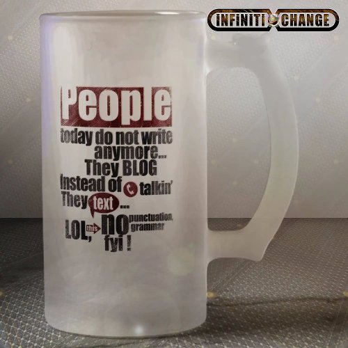 PEOPLE  grunge denim text_effect  typography  Frosted Glass Beer Mug