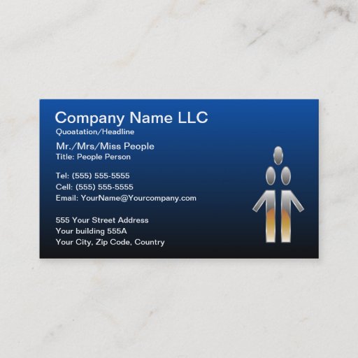 Customizable People, Human Resources Business Card Templates