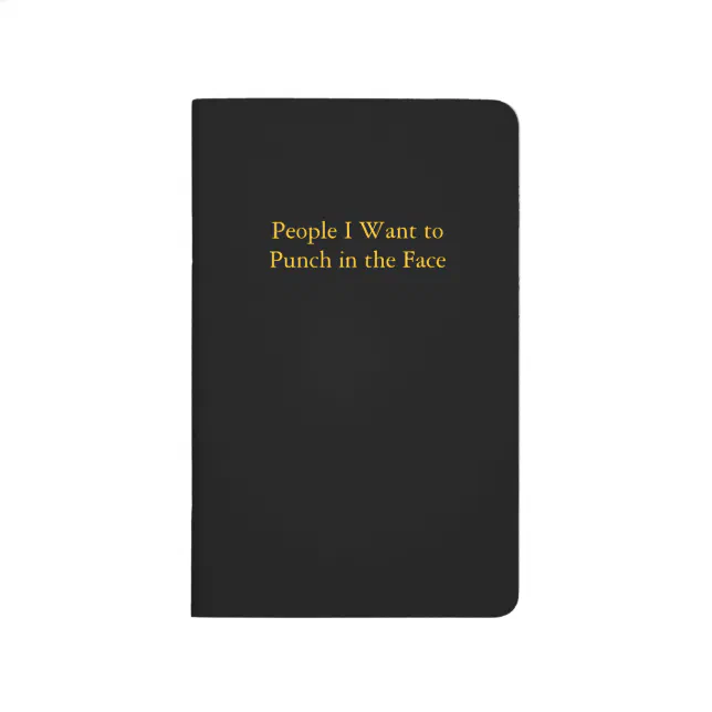 People I Want To Punch In The Face Journal Zazzle 3085