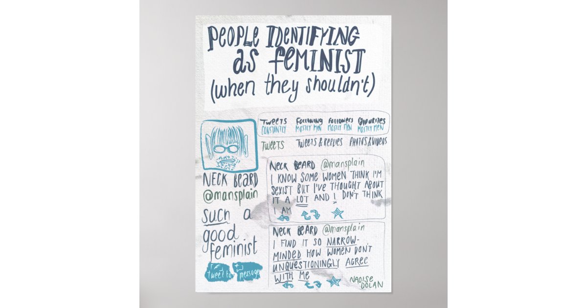 People identifying as feminist poster | Zazzle
