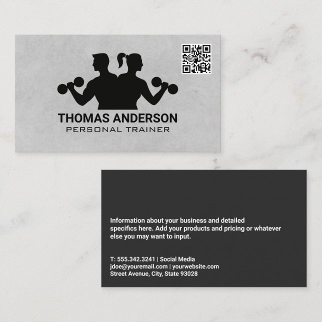 People Lifting  | QR Code Business Card (Front/Back)