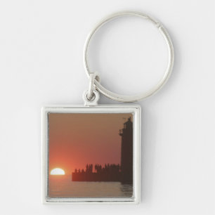 People lighthouse sunset silhouette at South Keychain