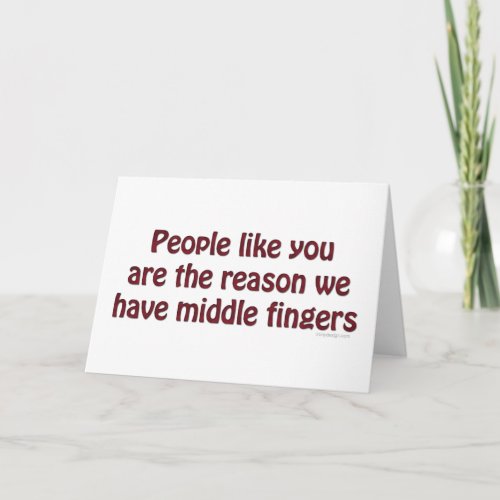 People Like You Fingers Card