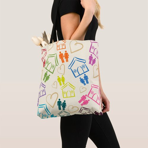 People Love Houses Tote Bag