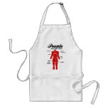 People Meat Chart Adult Apron at Zazzle