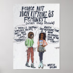 People not identifying as feminist poster