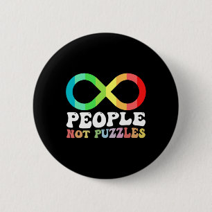 People Not Puzzles Autism Awareness Neurodiversity Button