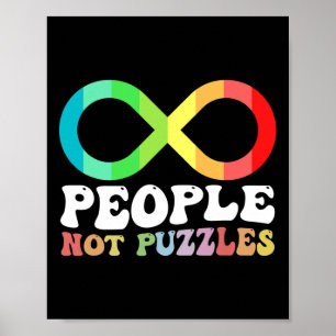 People Not Puzzles Autism Awareness Neurodiversity Poster