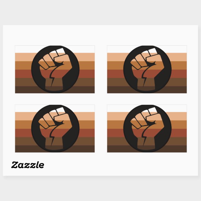 People of Color (POC) Pride Rectangular Sticker (Sheet)