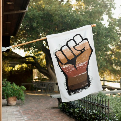 People of Color Pride Fist House Flag