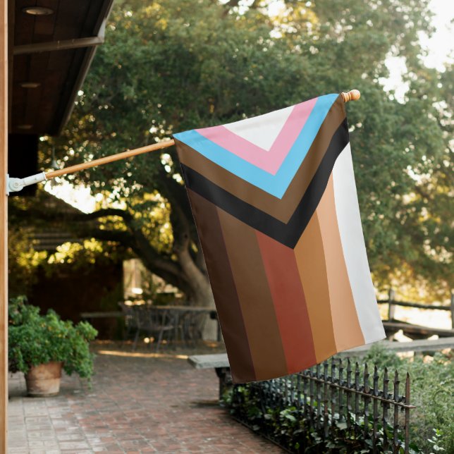 People of Color Progress Pride House Flag (In SItu)