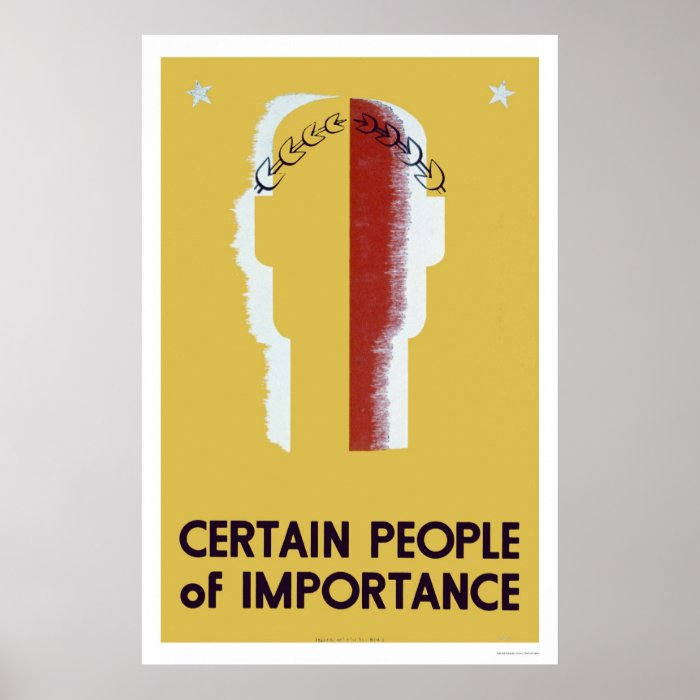 People Of Importance 1937 WPA Posters