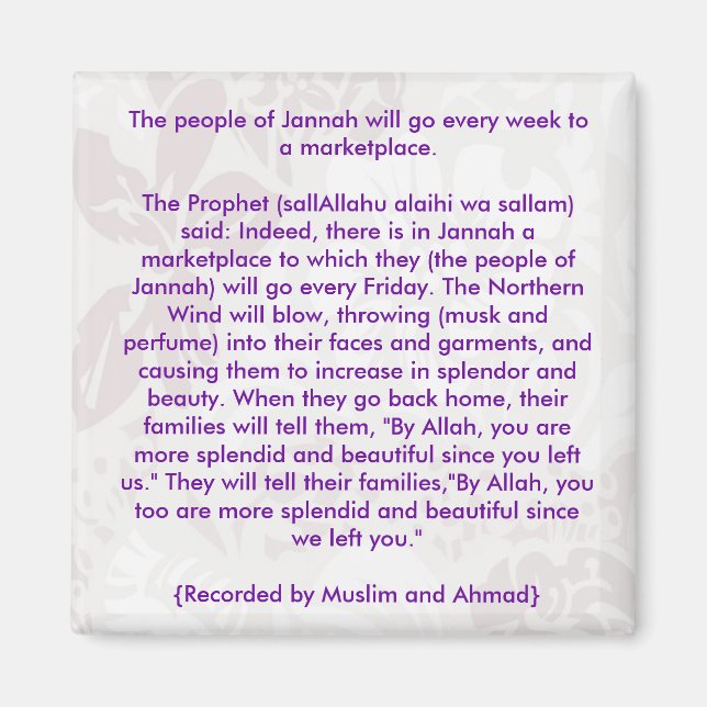 People of Jannah - Islamic Fridge Magnet (Front)