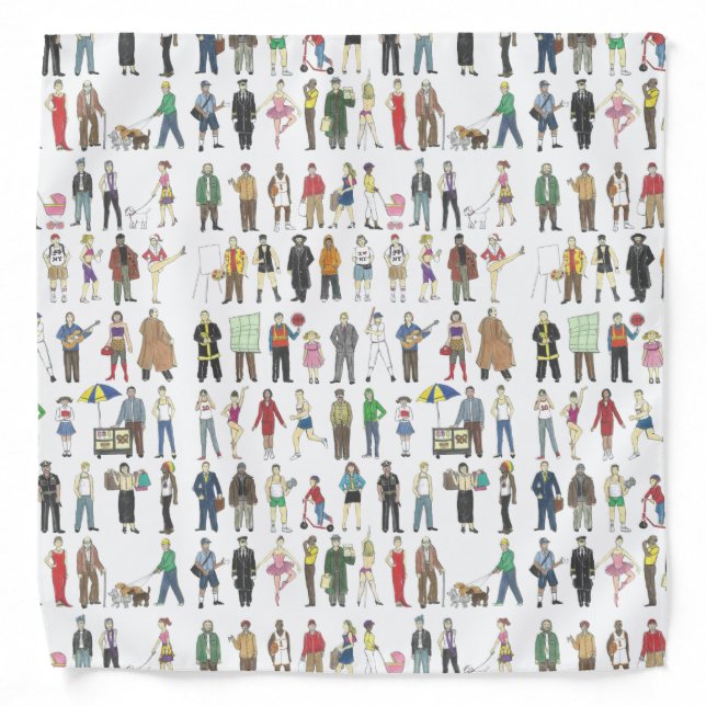 People of NYC New York City Boroughs Citizens Bandana (Front)