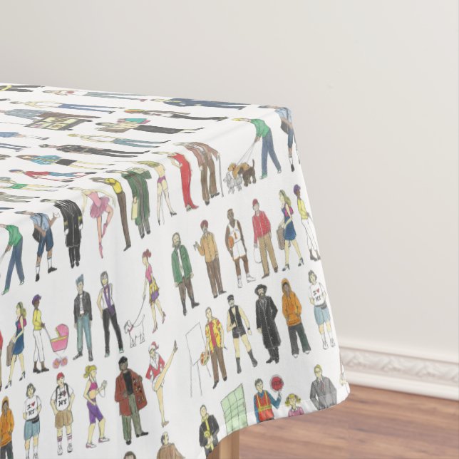 People of NYC New York City Citizens Neighbors Tablecloth (In Situ)