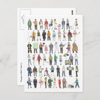 People of NYC New York City Citizens Residents Postcard
