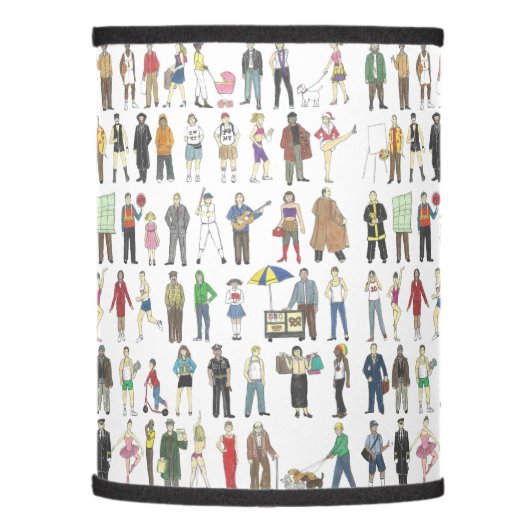 People of NYC New York City Lamp Shade (Left)