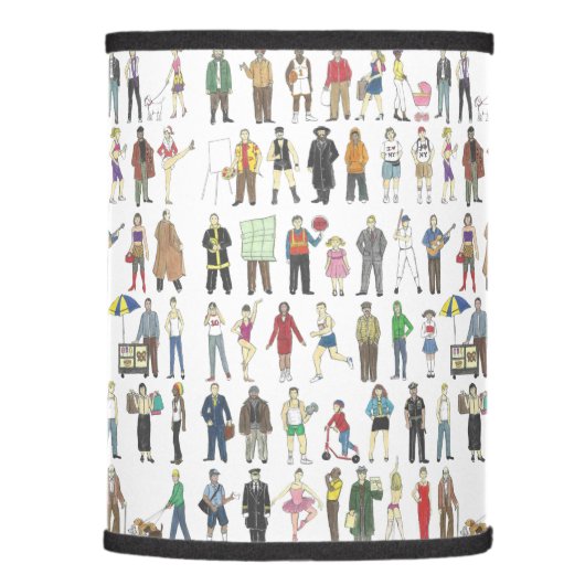 People of NYC New York City Lamp Shade (Right)