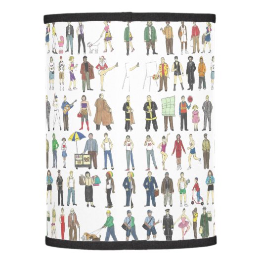 People of NYC New York City Lamp Shade (Back)