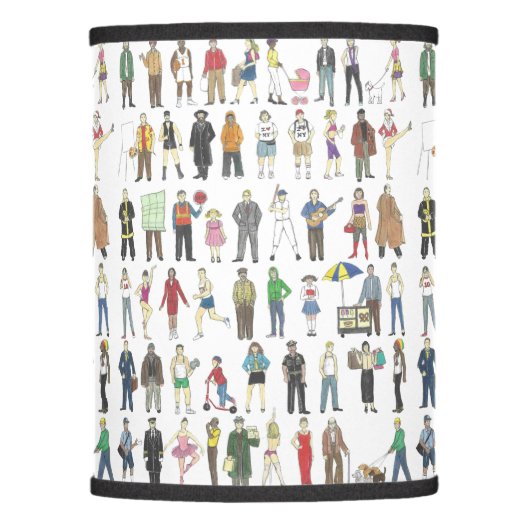 People of NYC New York City Lamp Shade (Front)