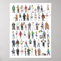 People of NYC New Yorkers Citizens City Poster
