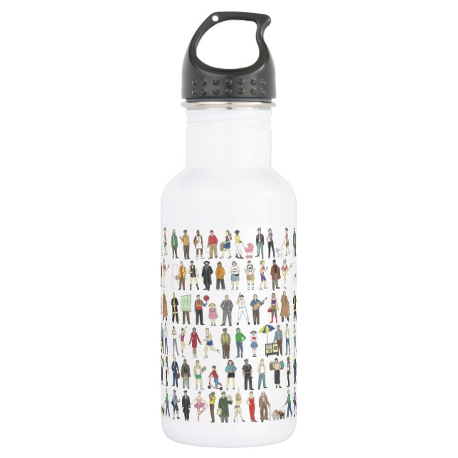People of NYC New Yorkers City Pride Water Bottle (Front)