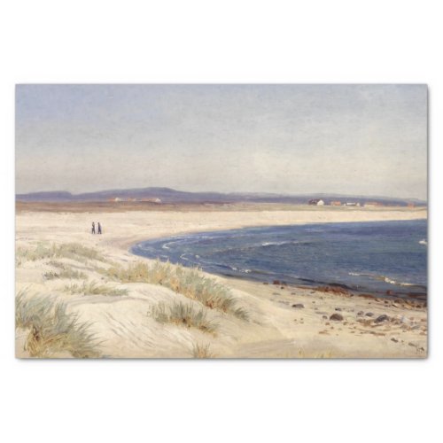 People on a Beach by Amaldus Nielsen Tissue Paper