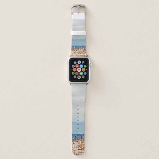 People on brown sand beach apple watch band (Front)