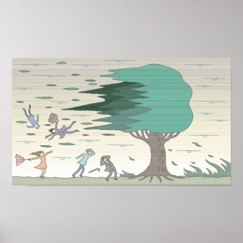 People on the day a storm struck. poster