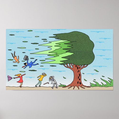 People on the day a storm struck. poster