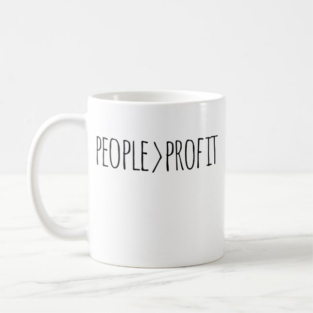People Over Profit   Coffee Mug (Left)