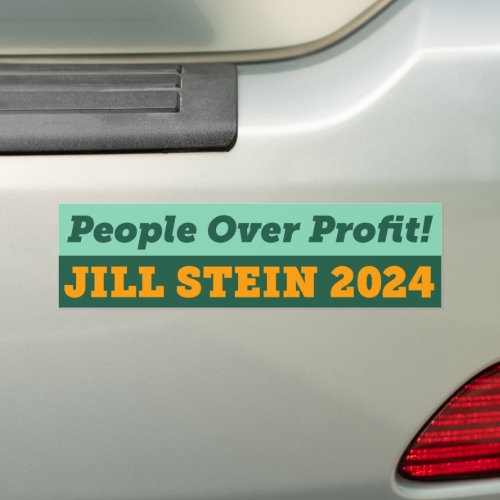 People Over Profit Jill Stein 2024 Bumper Sticker