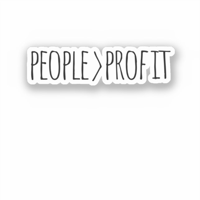 People Over Profit Sticker (Front)