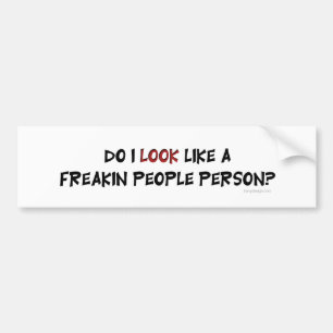 People Person Bumpersticker Bumper Sticker