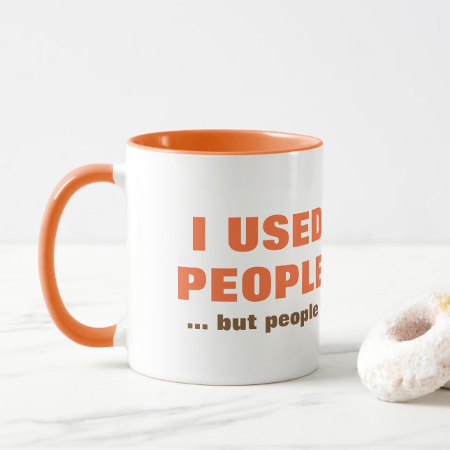 People Person Humor Mug (With Donut)
