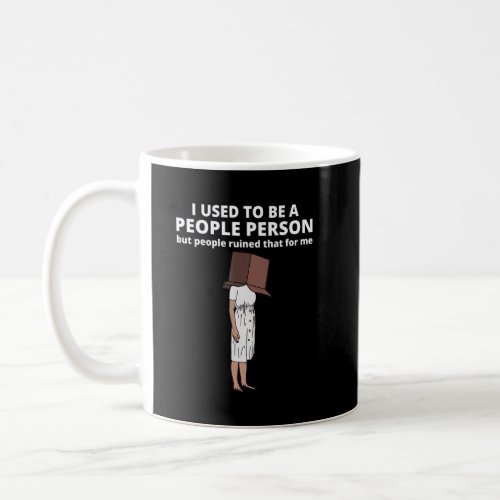 People Person Woman With Box Over Her Head  Coffee Mug