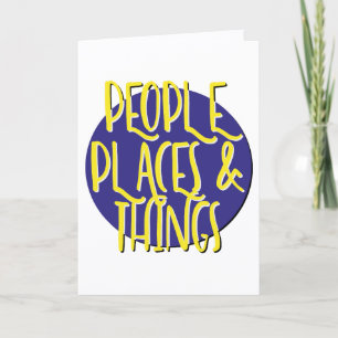 People Places & Things Recovery Slogan Anniversary Card