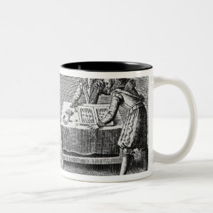 People Playing Backgammon Two-Tone Coffee Mug