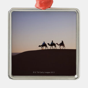 People riding camels, Morocco Metal Ornament